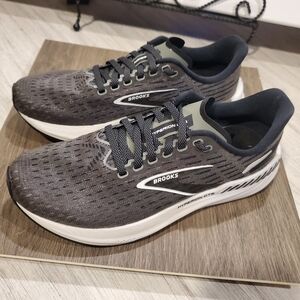 Brooks Womens Hyperion GTS Dark Gray & White Running Shoes Size 7.5